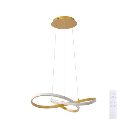BRILAGI - Suspension LED dimmable sur câble INFINITY LED/55W/230V 3000-6000K 50x50 cm dorée + télécommande