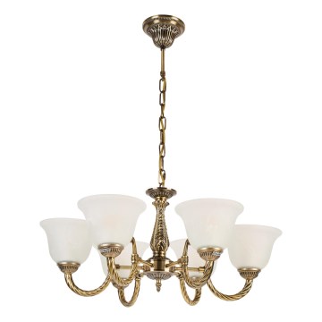 Brilagi - Lustre suspendu sur chaîne CLASSIC 6xE14/10W/230V en laiton