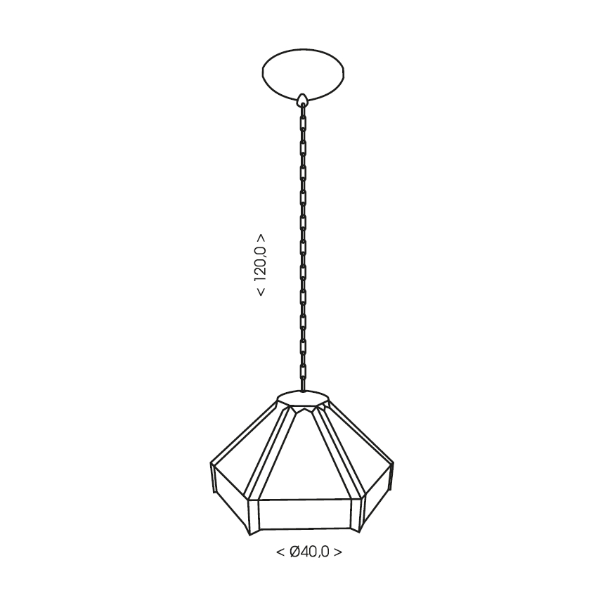 BRILAGI - Lustre Tiffany en vitrail sur chaîne EMERALD 1xE27/60W/230V Ø 40 cm