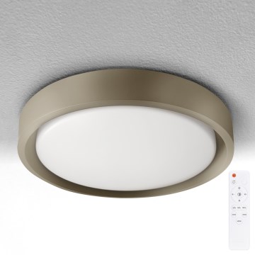 Brilagi - MATTEO dimmbare LED-Deckenleuchte LED/48W/230V 3000–6500K Ø 41 cm taupe + Fernbedienung