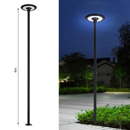 Brilagi - Metallrohr für Außenbeleuchtungsmast URBAN, 4 m, Ø 58 mm, schwarz