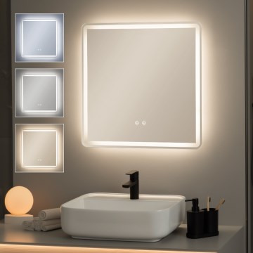 Brilagi - Miroir chauffant de salle de bains à rétroéclairage LED dimmable BELLA LED/16W/230V 60x60 cm 3000/4000/6500K IP44 IRC 90