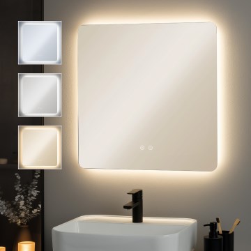 Brilagi - Miroir chauffant de salle de bains LED à intensité variable avec rétroéclairage DIANA LED/17W/230V 60x60 cm 3000/4000/6500K IP44 IRC 90