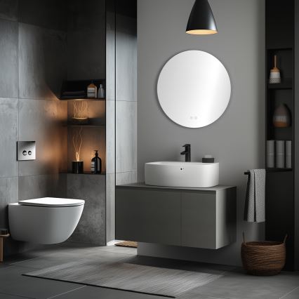 Brilagi - Miroir chauffant LED dimmable pour salle de bains, rétroéclairé DEMI PRO LED/20W/230V Ø 60 cm 3000/4000/6500K IP44 IRC 90