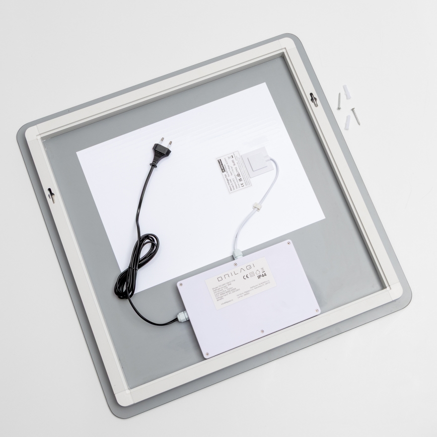 Brilagi - Miroir chauffant de salle de bains LED à intensité variable avec rétroéclairage DIANA LED/17W/230V 60x60 cm 3000/4000/6500K IP44 IRC 90