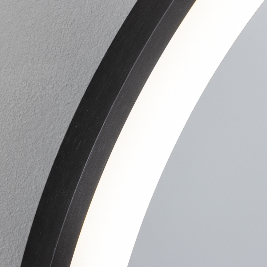 Brilagi - Miroir LED pour salle de bains ASTI LED/19W/230V Ø 60 cm noir IP44 CRI 90 dimmable + CCT