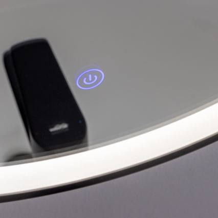 Brilagi - Miroir LED pour salle de bains ASTI LED/19W/230V Ø 60 cm noir IP44 CRI 90 dimmable + CCT