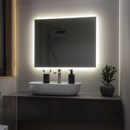 Brilagi - Miroir de salle de bains LED LUCE LED/28W/230V 60x80 cm IP44 IRC 90 à intensité variable + CCT