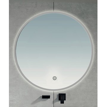 BRILAGI - Miroir de salle de bains LED VENA SILVER LED/19W/230V Ø 60 cm IP44 IRC 90 dimmable + CCT