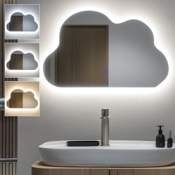 Brilagi - Miroir de salle de bains NUVOLA LED/19W/230V 37x60 cm IP44 IRC 90 dimmable + CCT