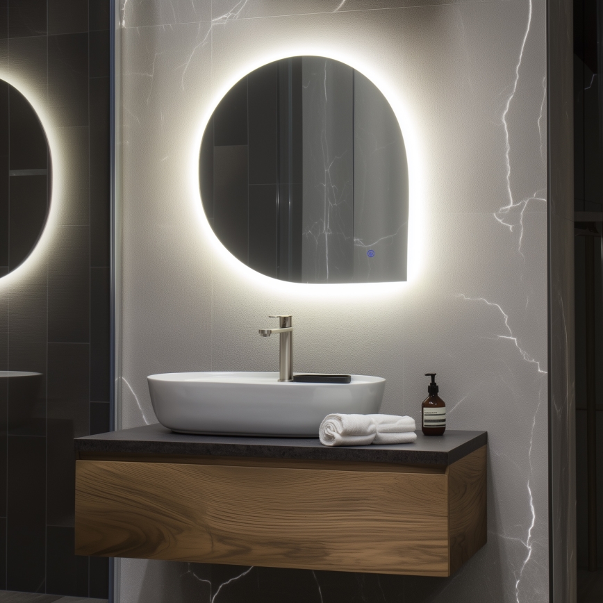Brilagi - Miroir de salle de bains LED RICADI LED/19W/230V 60x60 cm IP44 IRC 90 dimmable + CCT