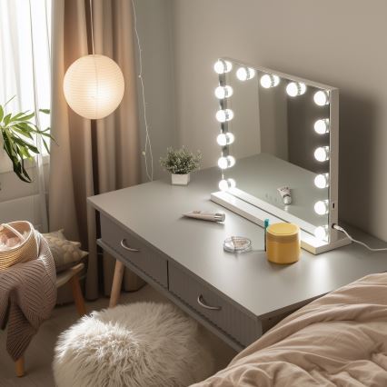 Brilagi - Miroir de maquillage LED dimmable HOLLYWOOD LED/15W/230V 3000/4000/6500K