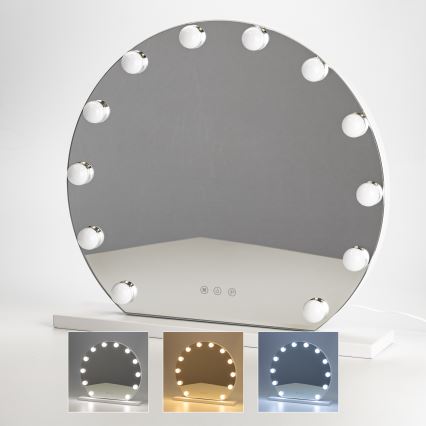 Brilagi - Miroir de maquillage LED dimmable HOLLYWOOD LED/12W/230V 3000/4000/6500K