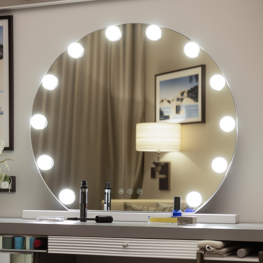 Brilagi - Miroir de maquillage LED dimmable HOLLYWOOD LED/12W/230V 3000/4000/6500K