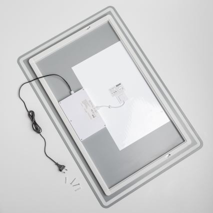Brilagi - Miroir de salle de bain LED chauffant anti-buée, rétroéclairé et dimmable BELLA LED/19W/230V 60x90 cm 3000/4000/6500K IP44 CRI 90