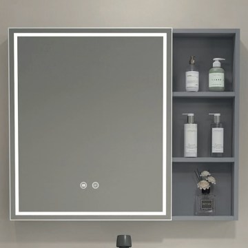 BRILAGI - Mobile da bagno con specchio e illuminazione LED AVOLA SINGLE 75x70 cm
