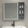 BRILAGI - Mobile da bagno con specchio e illuminazione LED NOTO SINGLE 60x65 cm