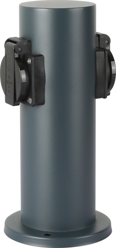 Brilagi - Multipresa verticale da esterno PILLAR SCHUKO 2Z 230V IP44 antracite