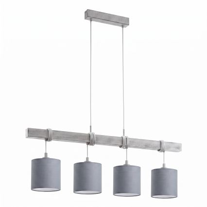 Brilagi - NUBILA LED-Pendelleuchte an Kabel, 4xE27/60W/230V, grau