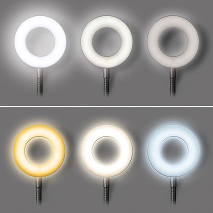 Brilagi - LED dimmbare Lampe mit Clip ORBELA LED/8W/230V 3000/4000/5000K schwarz
