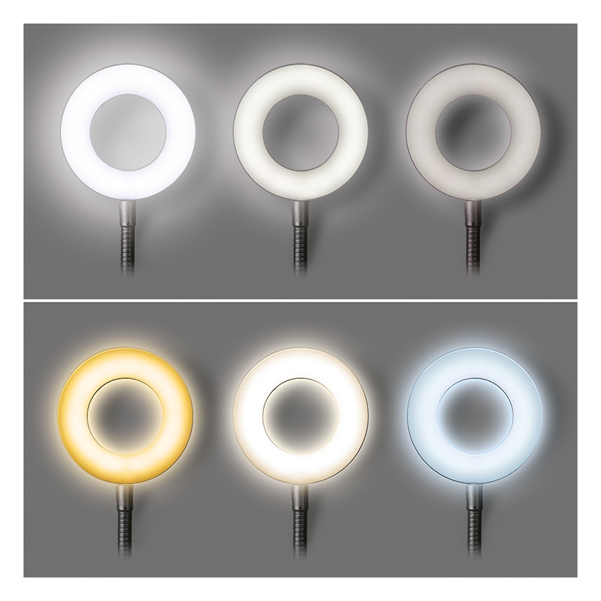Brilagi - LED dimmbare Lampe mit Clip ORBELA LED/8W/230V 3000/4000/5000K schwarz