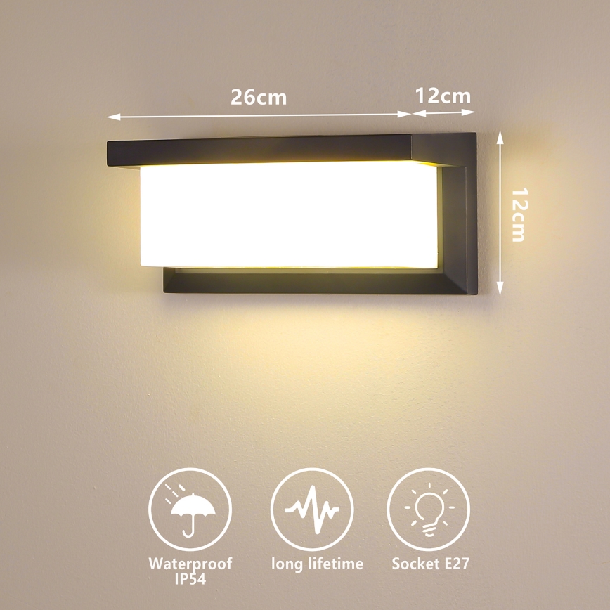 Brilagi - Outdoor-Wandleuchte BRICKY 1xE27/60W/230V anthrazit IP54