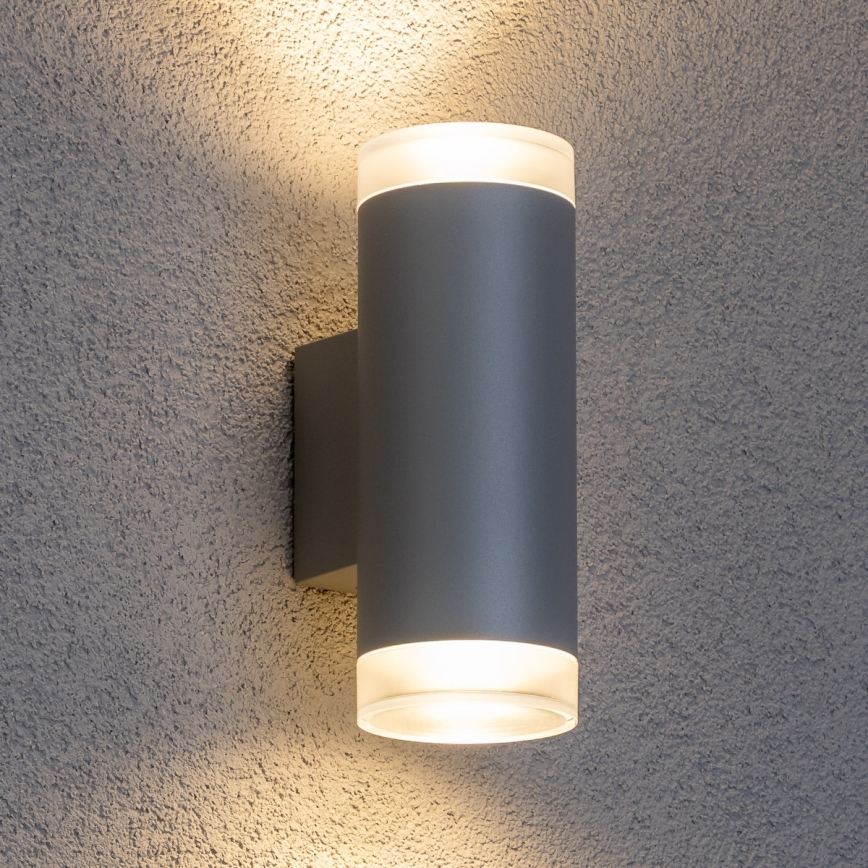 Brilagi - Outdoor-Wandleuchte MATERA 2xGU10/30W/230V grau IP54