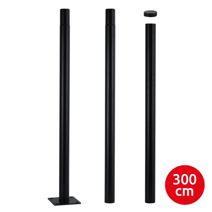 Brilagi - Palo in metallo per illuminazione esterna URBAN 3 m palo diametro 58 opaco nero