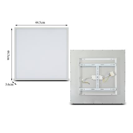 Brilagi - Plafoniera LED dimmerabile SLIMFRAME LED/36W/230V 45x45 cm 3000-6000K bianca + telecomando
