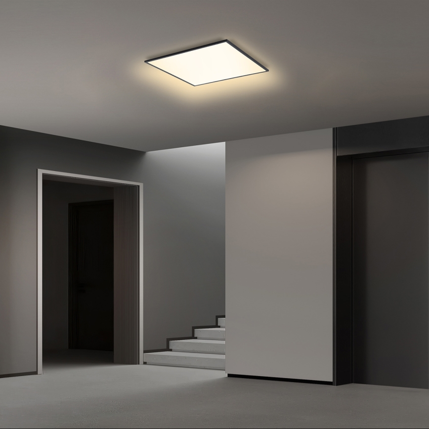Brilagi - Plafoniera LED dimmerabile SLIMFRAME LED/36W/230V 45x45 cm 3000-6000K nera + telecomando