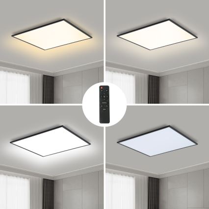 Brilagi - Plafoniera LED dimmerabile SLIMFRAME LED/58W/230V 60x60 cm 3000-6000K nero + telecomando