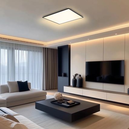 Brilagi - Plafoniera LED dimmerabile SLIMFRAME LED/58W/230V 60x60 cm 3000-6000K nero + telecomando