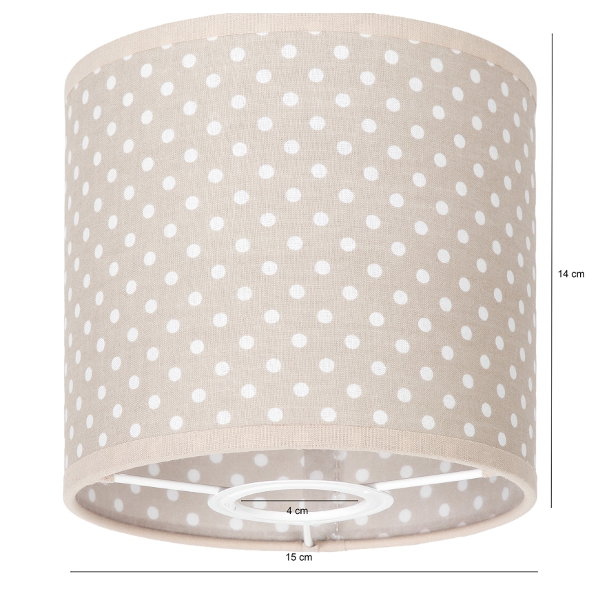 BRILAGI - Paralume universale BOBO E27 Ø 15 cm beige/pois