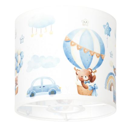 BRILAGI - Paralume universale BOBO E27 Ø 15 cm bianco/blu con orsetti