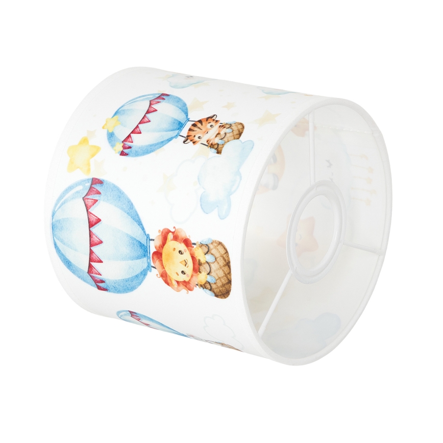 Brilagi - Paralume universale BOBO E27 Ø 15 cm, bianco con motivo animaletti