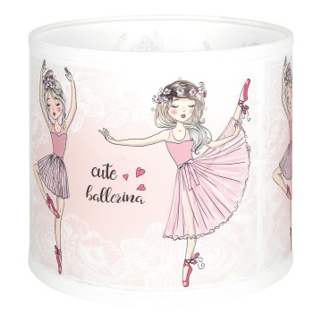 Brilagi - Paralume universale BOBO E27 Ø 15 cm bianco/rosa/con motivo a ballerine