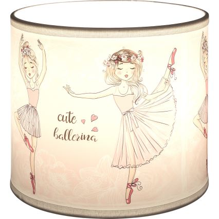Brilagi - Paralume universale BOBO E27 Ø 15 cm bianco/rosa/con motivo a ballerine