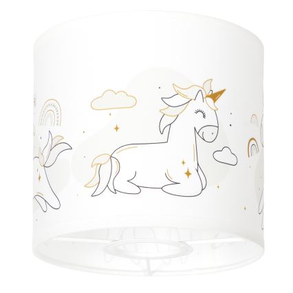 BRILAGI - Paralume universale BOBO E27 Ø 15 cm bianco/unicorni