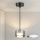 Brilagi - Pendelleuchte an Drahtseil AURA LUX 1xGX53/30W/230V schwarz/rauchfarben