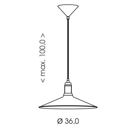 Brilagi - Pendelleuchte an Drahtseil FORGE 1xE27/60W/230V Ø 36 cm, braun