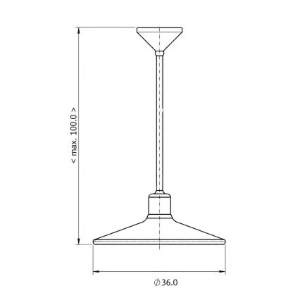 BRILAGI - Pendelleuchte an Drahtseil FORGE 1xE27/60W/230V Ø 36 cm, braun