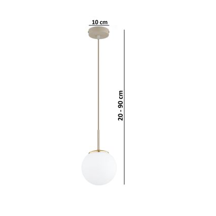 Brilagi - Pendelleuchte an Kabel 1xE27/60W/230V beige/gold