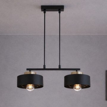 Brilagi - Pendelleuchte an Kabel 2xE27/60W/230V schwarz/gold