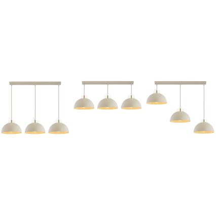 Brilagi - Pendelleuchte an Kabel 3xE27/60W/230V beige/gold