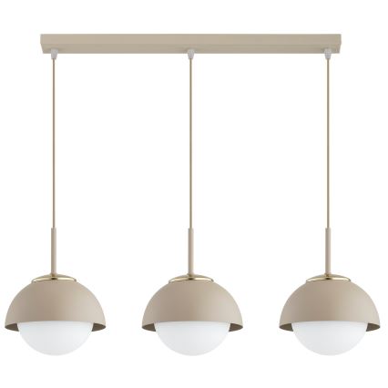 Brilagi - Pendelleuchte an Kabel 3xE27/60W/230V beige/gold