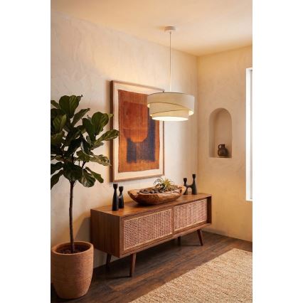 Brilagi - Pendelleuchte an Kabel ARROW 1xE27/60W/230V Ø 45 cm beige