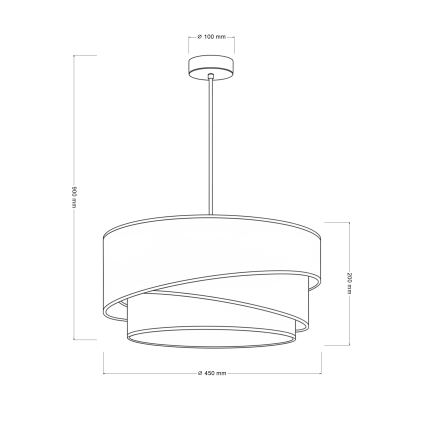Brilagi - Pendelleuchte an Kabel ARROW 1xE27/60W/230V Ø 45 cm beige