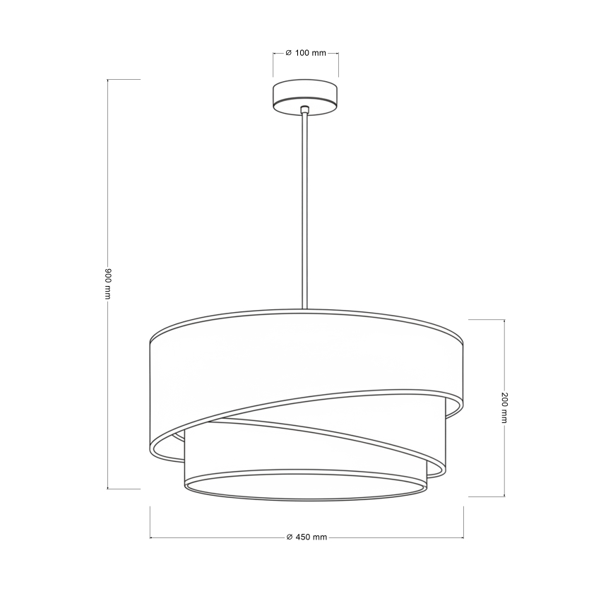 Brilagi - Pendelleuchte an Kabel ARROW 1xE27/60W/230V Ø 45 cm beige