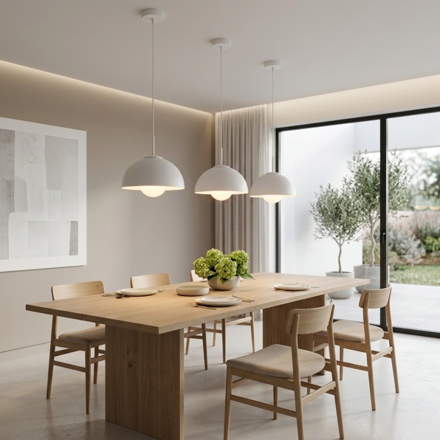 BRILAGI - Pendelleuchte an Kabel COSMO 1xE27/60W/230V Ø 30 cm weiß