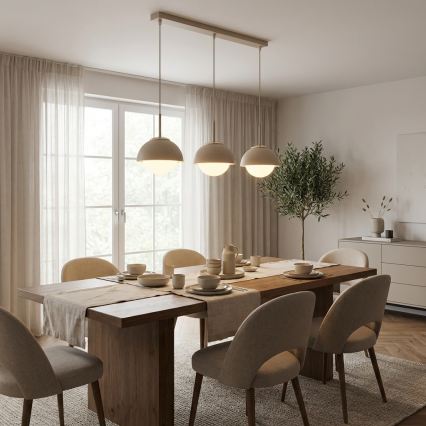 Brilagi - Pendelleuchte an Kabel COSMO 3xE27/60W/230V beige/gold